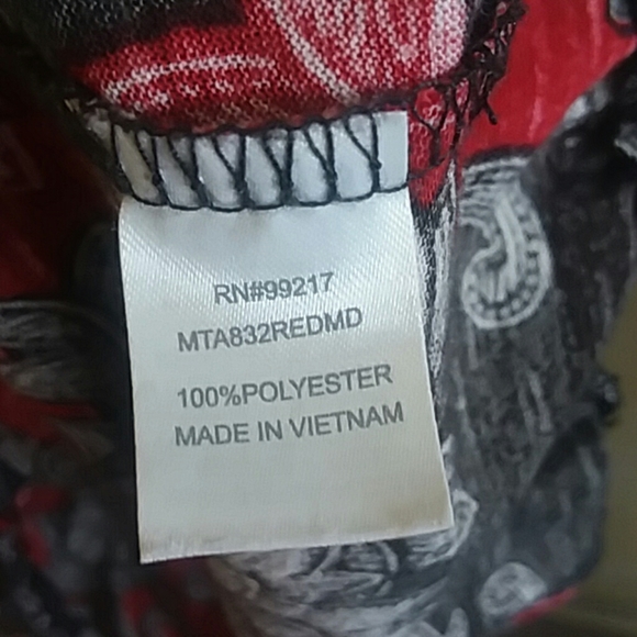 Charming Charlie Gray and Red Blouse - Picture 6 of 7